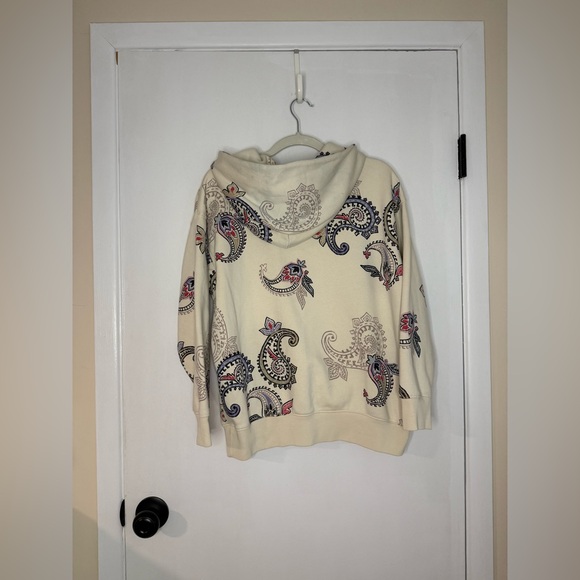 Gap Teen Paisley Print‎ Cream Hoodie Sweater - Picture 5 of 6